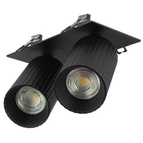 Спот встраиваемый черный рифленый Citilux Axel CL512D21R