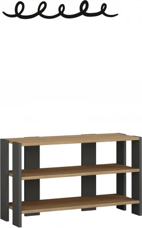 Обувница с вешалкой для одежды TONO SHOE RACK-HANGER (Дерево) LEVE