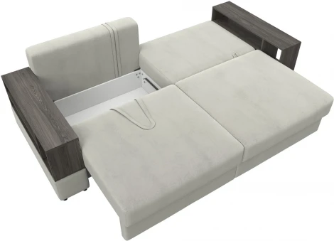 Диван прямой с 2 полками Лига-055 НПБ Лига Диванов (Велюр) арт.129059