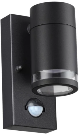 Уличный настенный светильник с датчиком движения и освещенности Motto 6605/1W Odeon Light (220V, IP44)