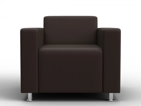 Кресло Лига-093 ВН (ДСП,Брус,Фанера,Экокожа/Коричневый) Лига Диванов 134974