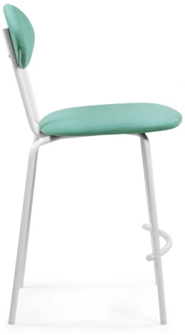 Полубарный стул Woodville Коумо катания аквамарин / белый матовый 516470