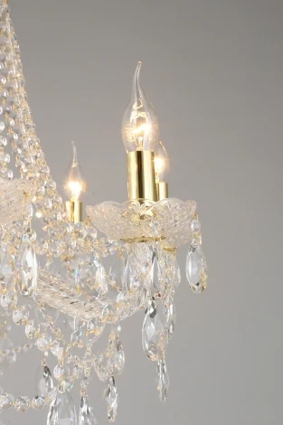 Подвесная люстра Aployt Koletta APL.755.13.08 (220V, хрусталь, на цепи, свеча)