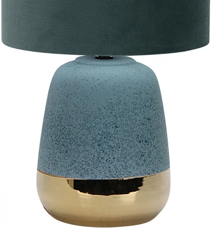 Настольная лампа Escada Hestia 10200/L Blue 1х40Вт Е27, металл/ткань, голубой (220V, круглые)