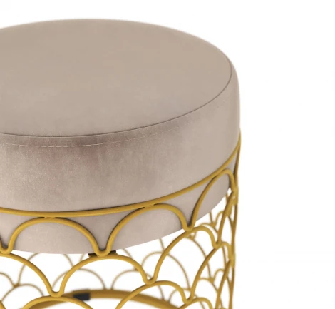 Пуф Sheffilton SHT-B13 Латте/золото 2585961301