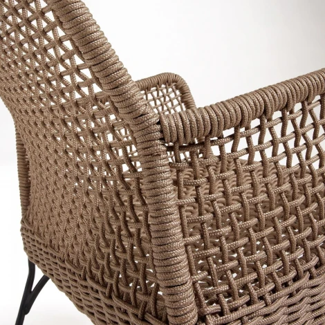 Стул уличный La Forma (ex Julia Grup) Novak (Бежевый/ Веревка,Металл)