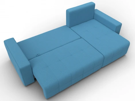 Диван угловой Лига-122 угол универсальный (ДСП,Брус,Рогожка/Голубой) Лига Диванов 137600