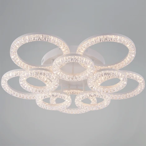 Потолочная люстра светодиодная на штанге с регулировкой цветовой температуры, яркости и ночным режимом Reluce 09847-0.3-5+5A WH