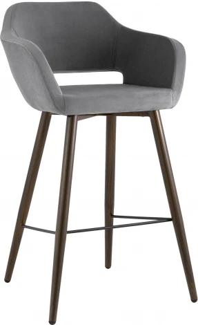 Стул барный Stool Group Саймон велюр тёмно-серый УТ000025180