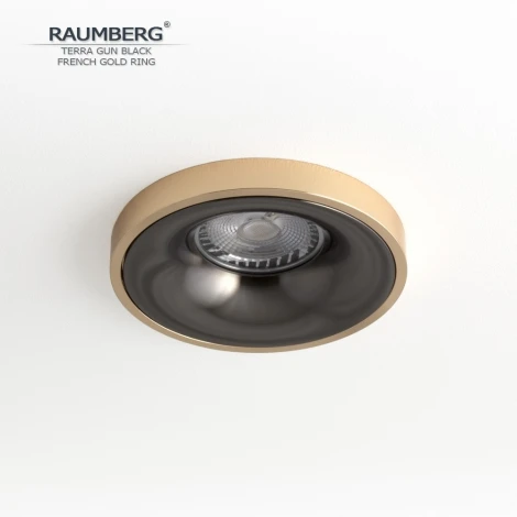 Встраиваемый светильник Raumberg TerraGBk\FGd Gun Black\French Gold