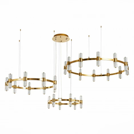 Подвесная люстра Gemina SL6007.203.54 Латунь/Прозрачный LED 54*2,5W 4000K