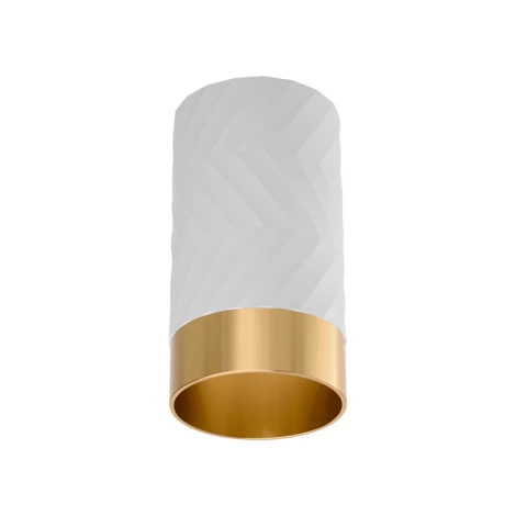 Точечный светильник накладной Wolta WSL-GU10/09WG под лампу GU10 Белый / Золотой LINEA