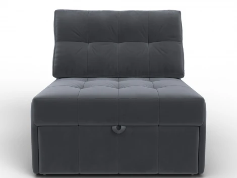 Кресло-кровать Лига-107 (80) (ЛДСП,Брус,Фанера,Велюр/Серый) Лига Диванов 134898