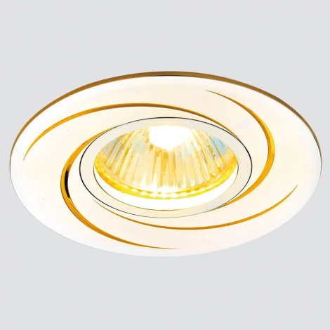 Встраиваемый точечный светильник Ambrella Алюминий С Узором A506 AL/G (220V)