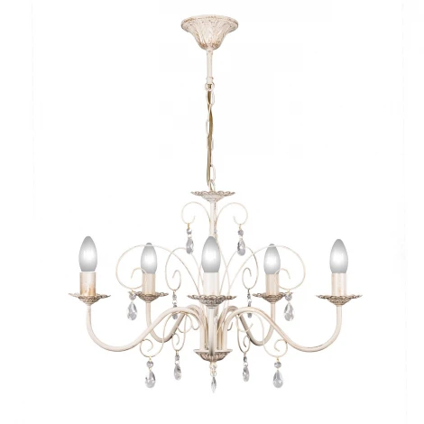 Люстра подвесная Day&Night, 5 ламп, бежевый с золотом и прозрачным