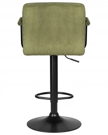 Набор 2 шт стул барный DOBRIN KRUGER ARM BLACK (зеленый вельвет (LAR-E2041-7))