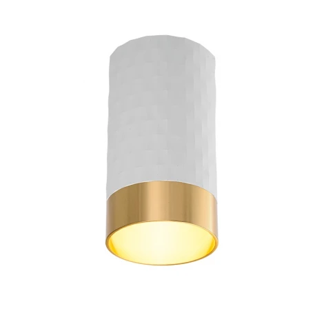 Точечный светильник накладной Wolta WSL-GU10/10WG под лампу GU10 Белый / Золотой CELLA