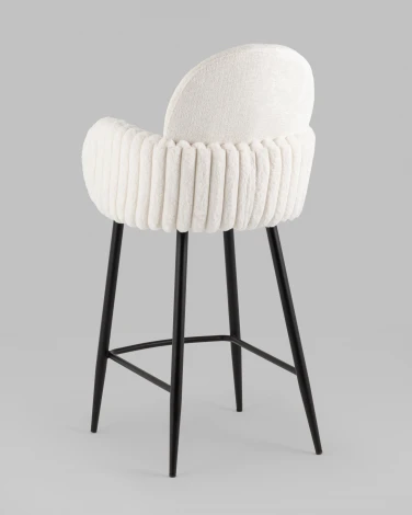 Стул полубарный Wave Stripes букле белый Stool Group арт.УТ000039363