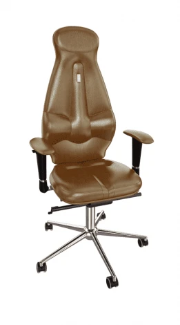 Эргономичное кресло Galaxy Kulik System Бежевая кожа
