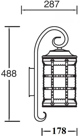 Настенный фонарь уличный Oasis Light BARSELONA 81202/18 Gw (220V, IP44)