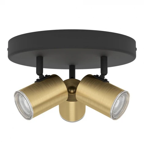 Спот Eglo Consuma 1 300586 3X5W(GU10) сталь, черный, латунь состаренный