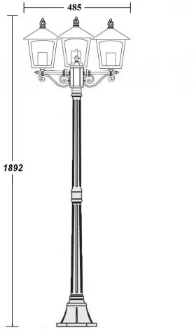 Наземный фонарь Oasis Light PRAGA 15908B Gb (220V, IP44)