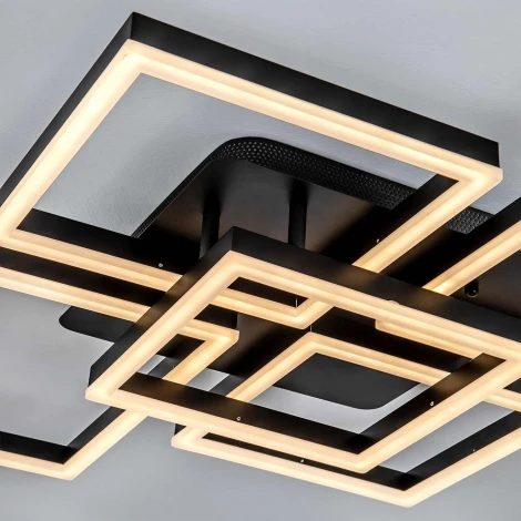 Потолочная люстра светодиодная на штанге с пультом с регулировкой цветовой температуры и яркости LED4U L11041-5 BK