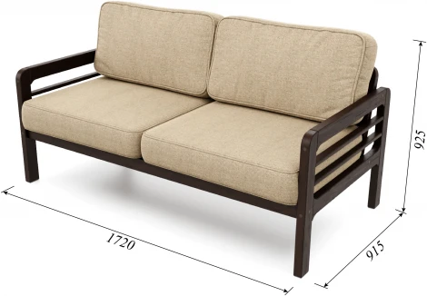 Диван Arsko прямой Бергер Б венге рогожка бежевая