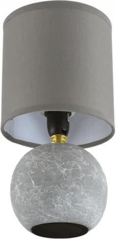 Настольная лампа Lumion Vilana 8165/1T серый, керамика/текстиль E14 1*40W 220V (выключатель, круглые)
