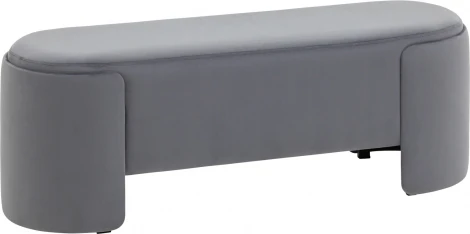 Банкетка Taks велюр серый Stool Group (арт.УТ000039119)