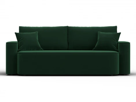 Диван прямой Лига-118 НПБ (ДСП,ЛДСП,Брус,Фанера,Велюр/Зеленый) Лига Диванов 137074