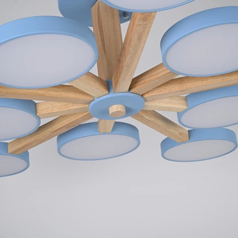 Потолочная люстра Wi-Fi на штанге Turna L10 Blue By ImperiumLoft Turna-B01 (LED, 220V, голосовое управление, умный дом - Алиса)