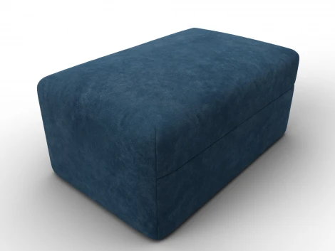 Модуль пуф Лига-060 НПБ (ЛДСП,Брус,Фанера,Велюр/Синий) Лига Диванов 129586