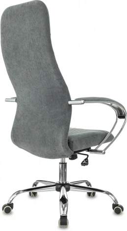Кресло руководителя Бюрократ CH-610SL темно-серый Alfa 44 крестов. металл хром