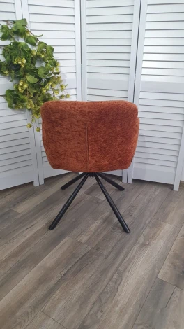 Стул KAROL 180 град. поворот. 3018-09 терракотовый, шенилл/ черный каркас, ®DISAUR (арт.629M05735)