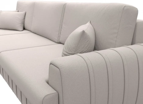 Диван угловой Лига-057 НПБ Лонг угол левый Лига Диванов (Замша) арт.129315L