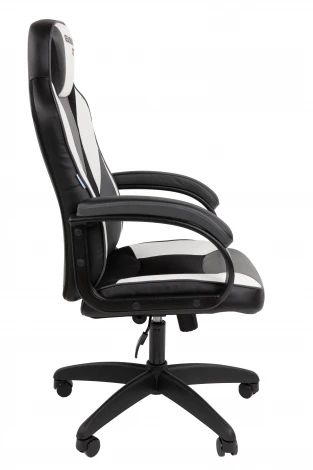 Кресло Chairman game 17 Россия экокожа черный/серый/белый 7213489