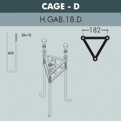 Наземный фонарь Fumagalli Vivi V50.372.A20.LXD6L (220V, IP65)