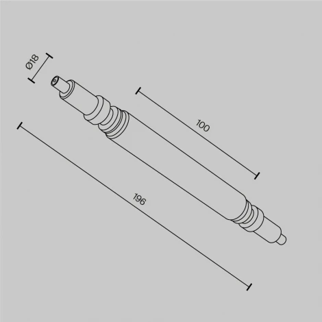 Прямой коннектор Maytoni Accessories For System Axity CA004RC-B (48V)