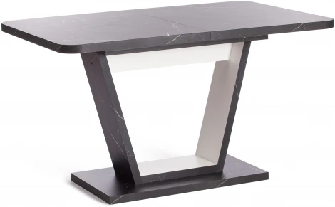 Стол обеденный VOX ЛДСП, 132-172x85x75,5 см, Мрамор черный/Белый Tetchair 19268