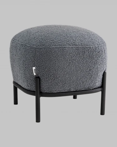 Пуф Stool Group Стоун букле Fluffy темно-серый арт.УТ000040880