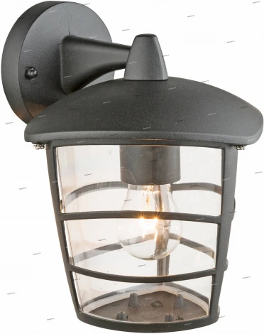 Бра уличное Globo Omero, 1 плафон, черный с прозрачным