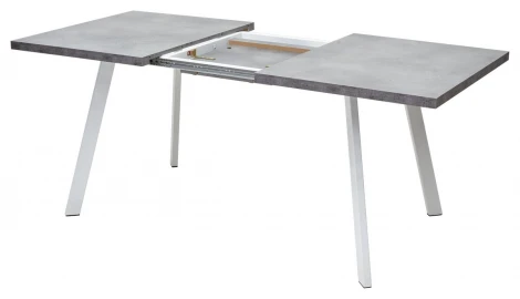 Обеденный стол M-City BRICK M 140 Бетон Портленд/ Белый