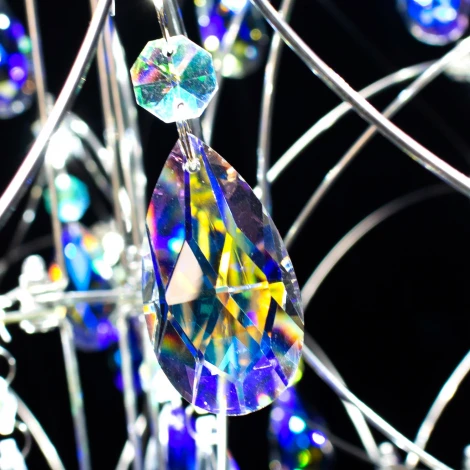 Подвесная люстра светодиодная хрустальная с пультом ILLUMICO IL0606-900HX-57 Ether