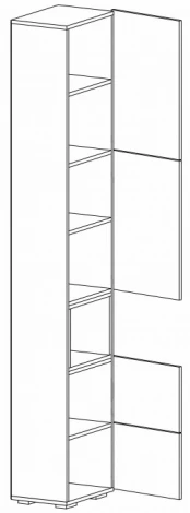 Модульная гостиная Лонгфорд комплектация 1 (Лонгфорд комплектация 1 белый / бетон светлый) Woodville арт.563531