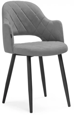 Стул Гутрид ромбы спереди серый / черный 504185 Woodville