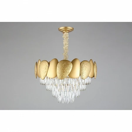 Подвесная люстра Omnilux Ardea OML-66903-09 (220V, хрусталь, на цепи)