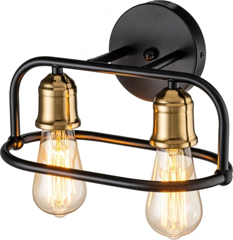 Настенный светильник Escada Lamda 659/2A 2x40Вт E27, металл, чёрный/бронза (220V)