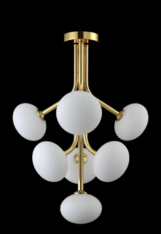 Потолочная люстра на штанге Crystal Lux Alicia SP7 GOLD/WHITE