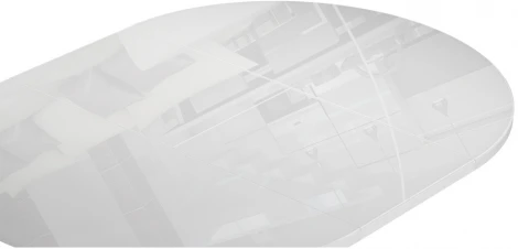 Стеклянный стол Notta Ален 100(140)х100х75 ультра белое стекло / черный 516558